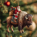Bison Trail Christmas Mica Ornament