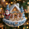 Santa's Village Christmas Mica Ornament