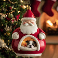 Bulldog Nest Christmas Mica Ornament