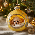 Poodle Nest Christmas Mica Ornament