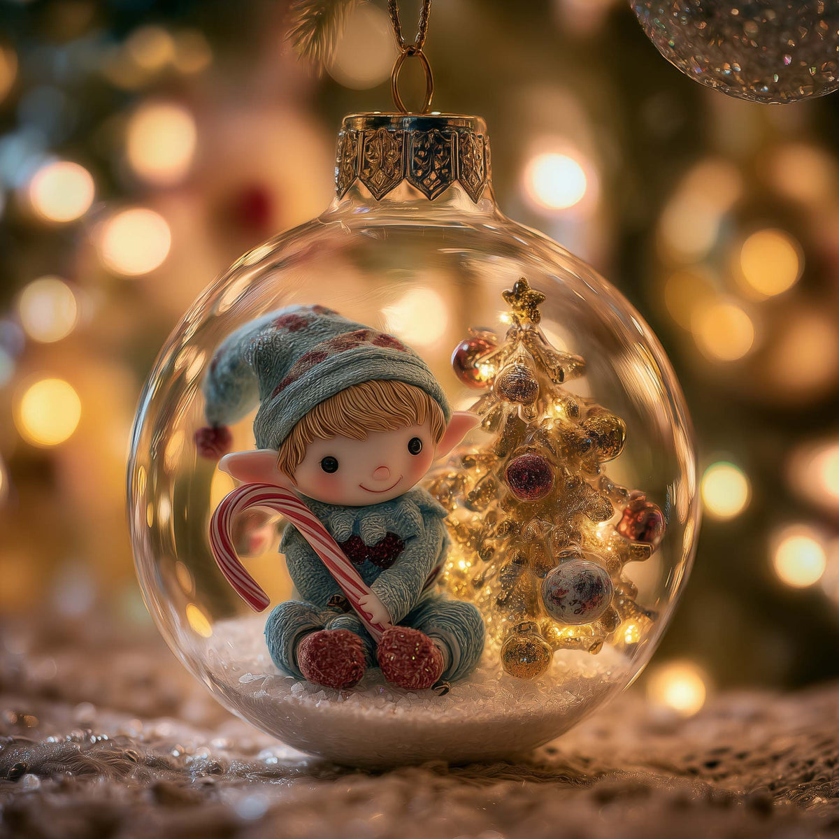 Merry Cobbler Sprite Mica Ornament