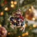 Bovine Holiday Cheer Mica Ornament