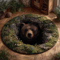 Forest Bear Quilted Round Mat