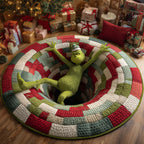 Festive Christmas Friend in Trouble Quilted Round Mat