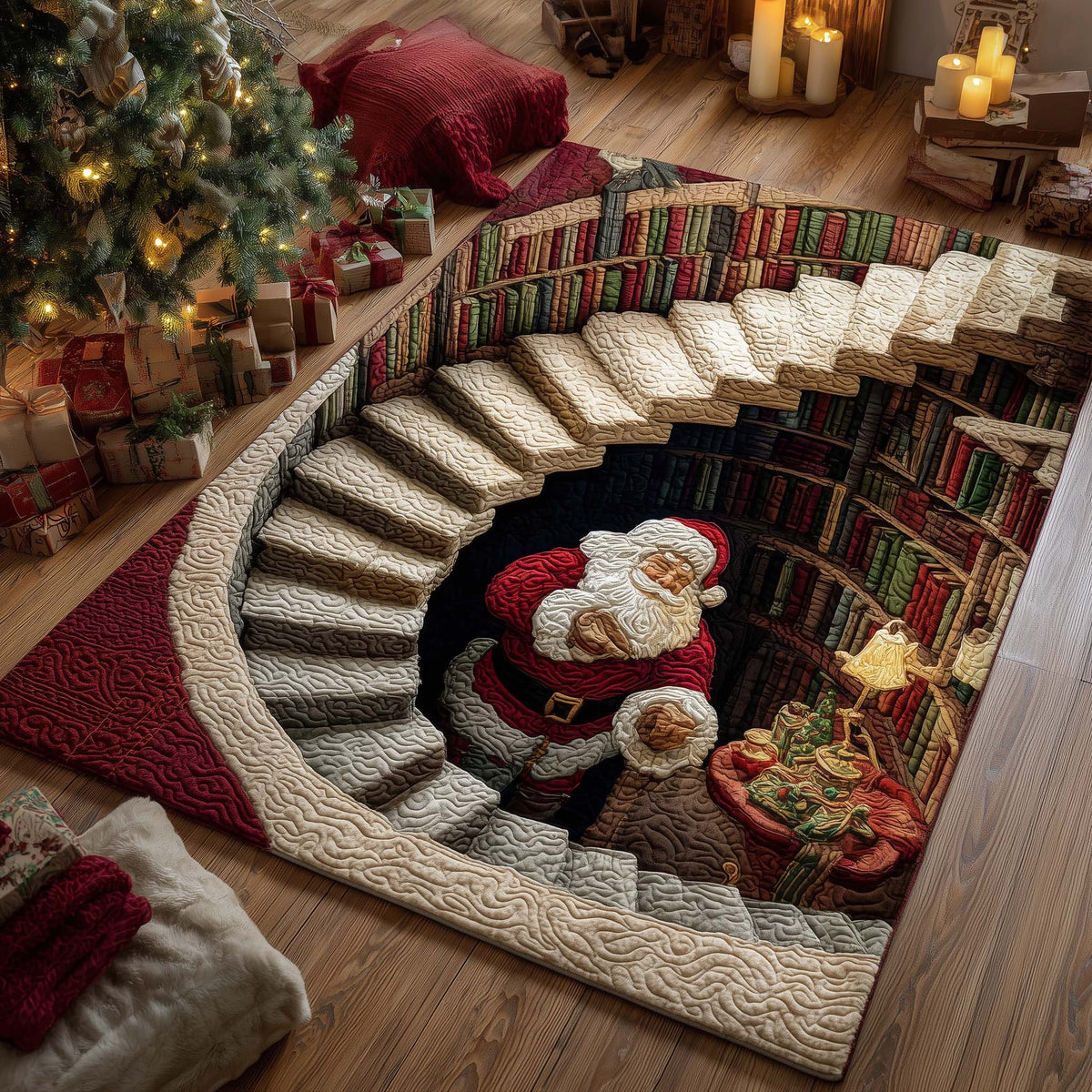 Enchanted Magical Library Books Area Rug