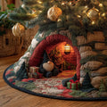 Christmas Gnomes Quilted Tree Skirt