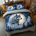 Silver Timberwolf Howl Duvet Cover Set