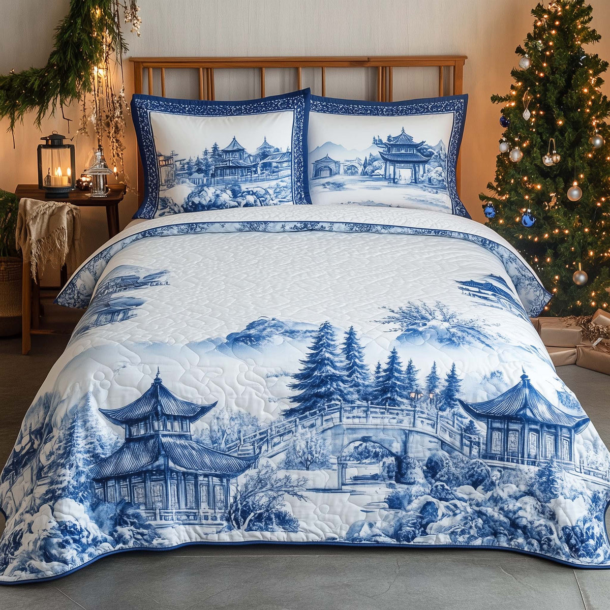 Oriental Porcelain Frost Duvet Cover Set