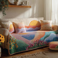 Flower Hill Quilted Sofa Cover