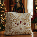 Cozy Catitude Charm Quilted Tote Bag
