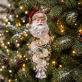 Santa Spiral Christmas Mica Ornament