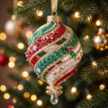 Ribbon Bauble Christmas Mica Ornament