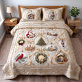 Christmas Elegance 3-Piece Quilted Bedding Set