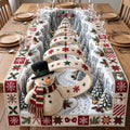 Snowman Spiral Quilted Table Runner