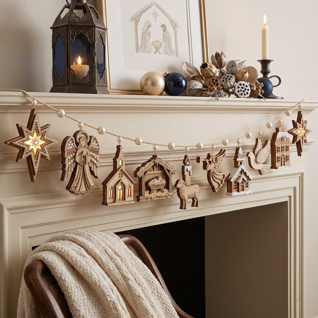 Nativity Custom Shape Wooden Garland