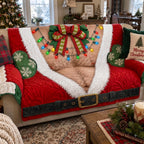 Saint Nicholas Buckle Belt Tunic Quilted Sofa Cover