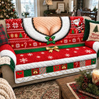 Mrs Claus Kitchen Baking Apron Quilted Sofa Cover