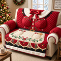 Holiday Velvet Ribbon Bow Dress Quilted Sofa Cover