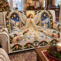 Gilded Golden Archangel Wings Quilted Sofa Cover