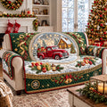 Snowglobe Glass Farm Truck Quilted Sofa Cover