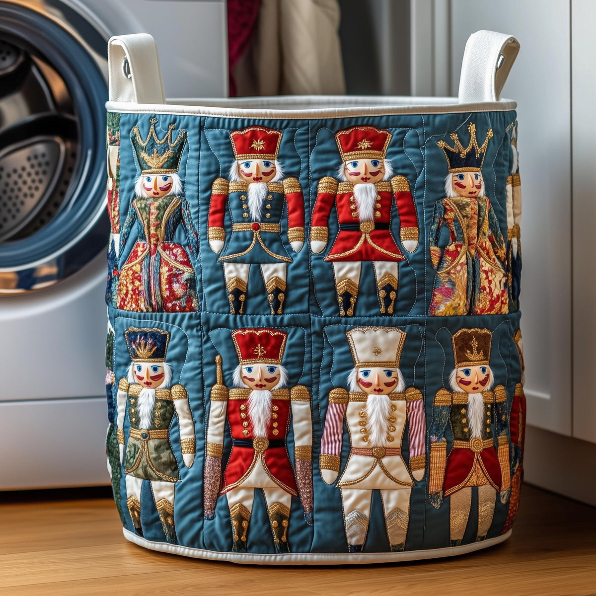 Nutcracker Guard Quilted Laundry Basket