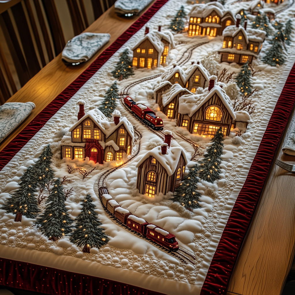 Yuletide Express Quilted Table Runner