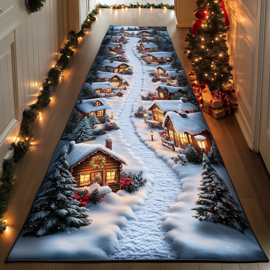 Scenic Yuletide Path Runner Rug