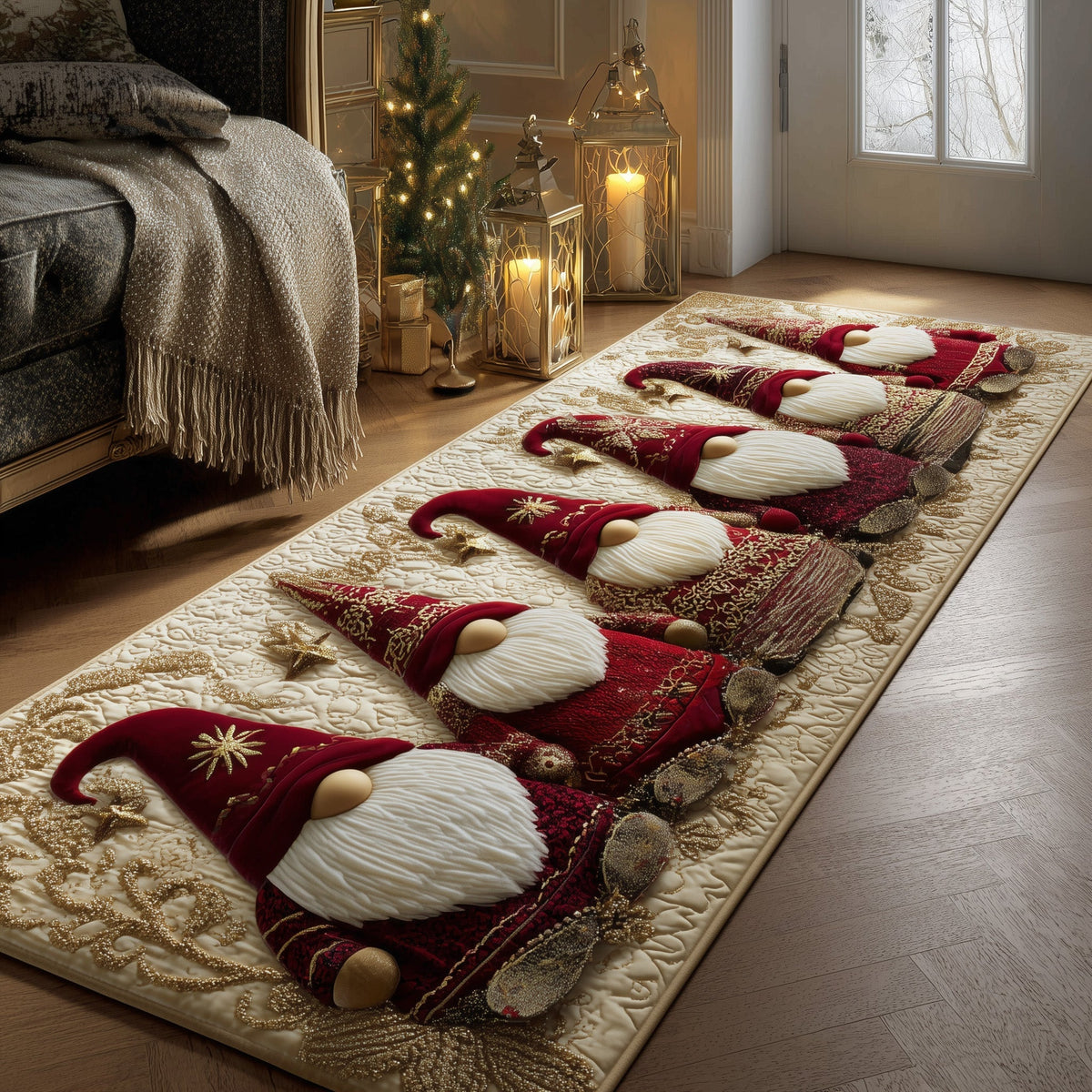 Snowy Gnome Runner Rug
