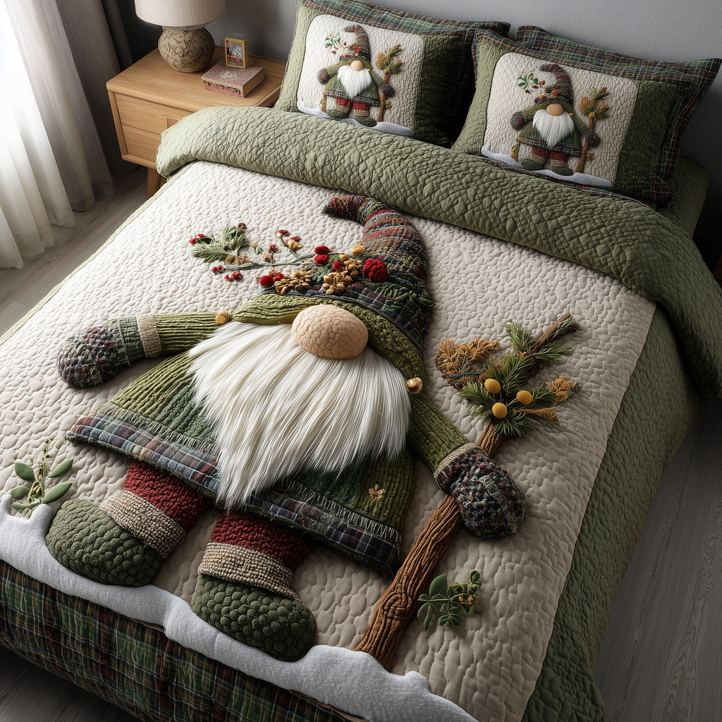 Snowy Gnome Duvet Cover Set