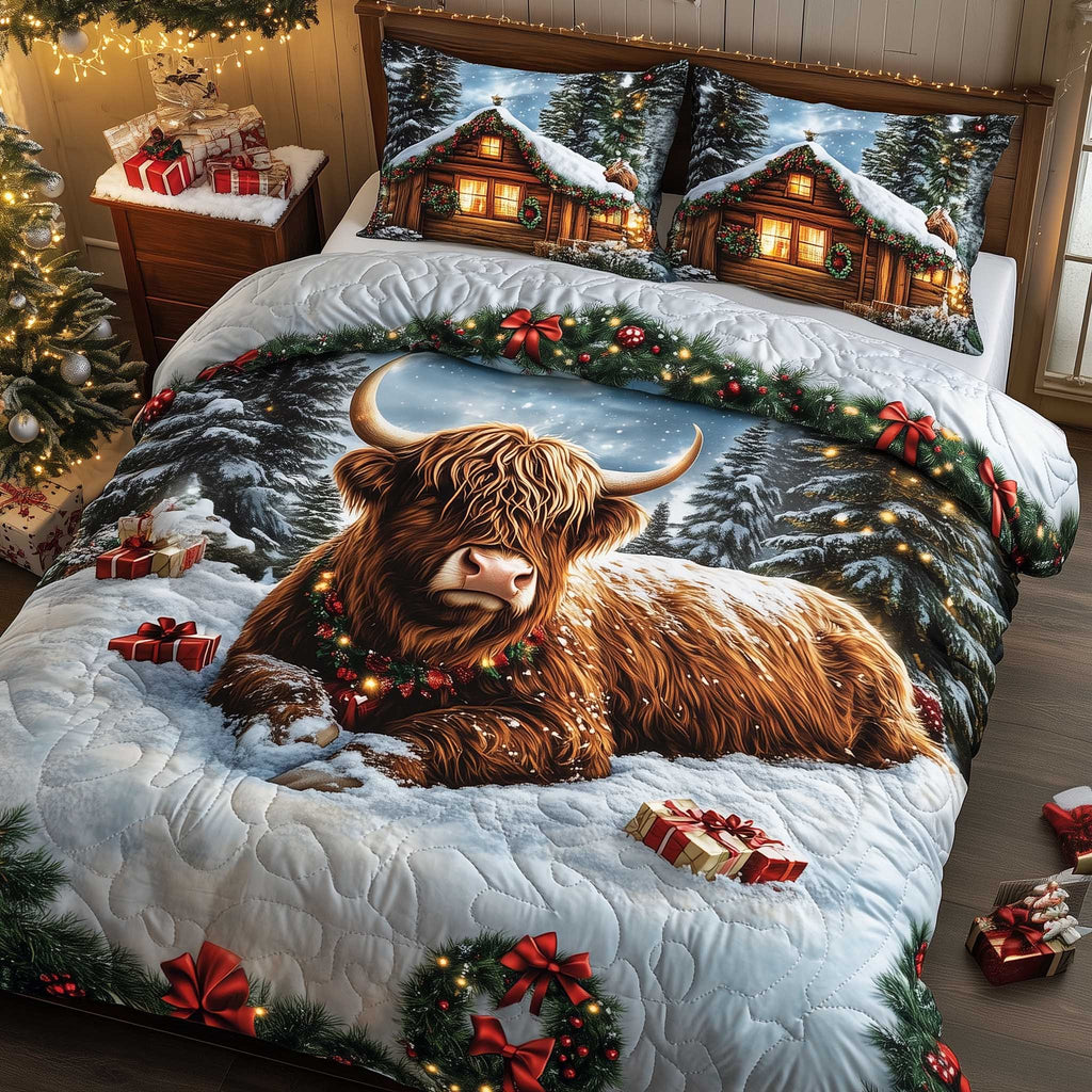 Scottish Shaggy Heifer Duvet Cover Set
