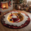 Merry Jolly Santa Quilted Round Mat