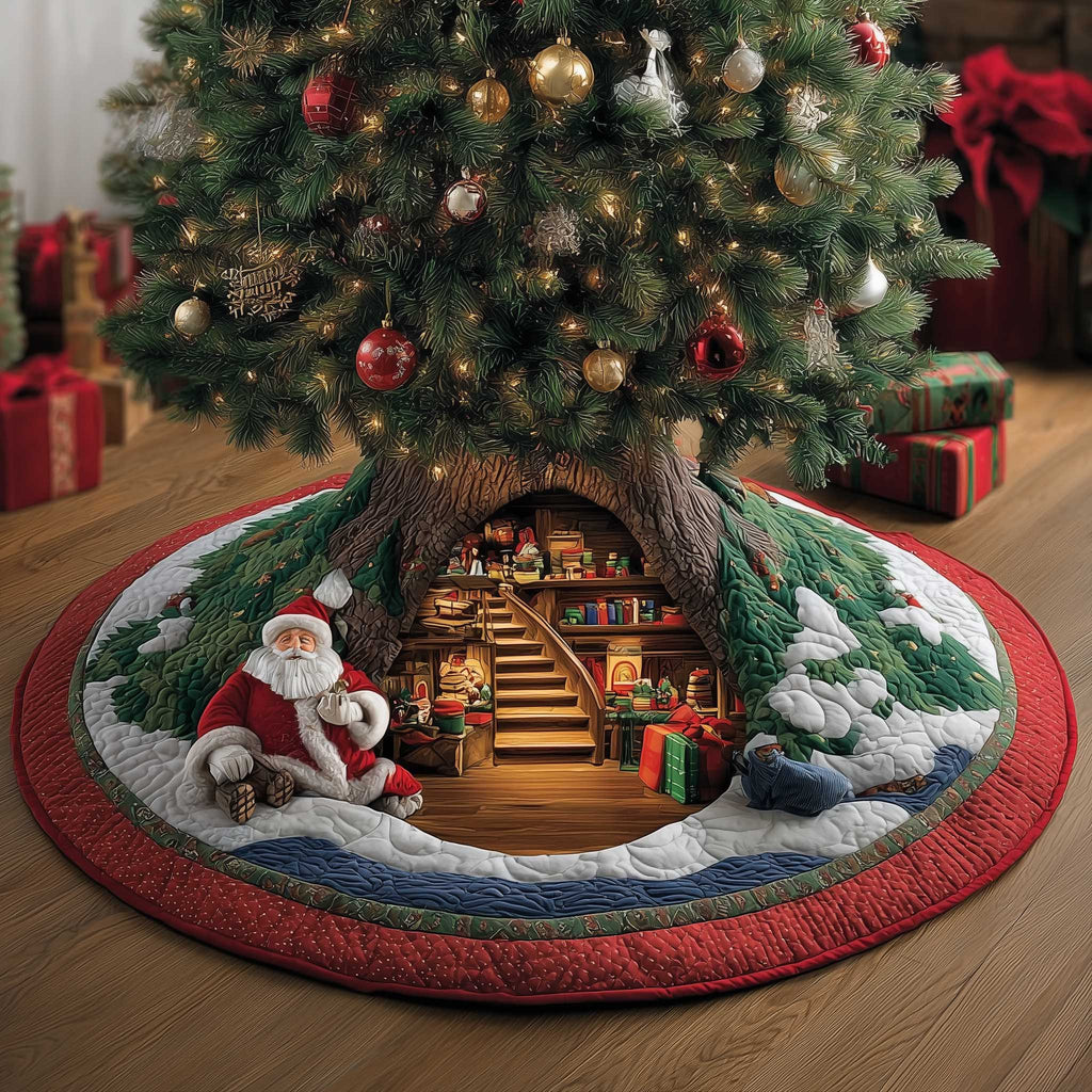 Yuletide Workshop Quilted Tree Skirt