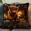 Highland Cow Quilted Pillow Case