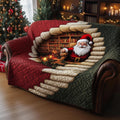 Grandfather Frost Tapestry Quilted Sofa Cover