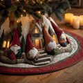Frosty Pointed Hat Quilted Tree Skirt