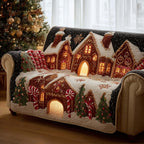 Glacial Paradise Tapestry Quilted Sofa Cover