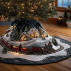 Classic Holiday Express Quilted Tree Skirt