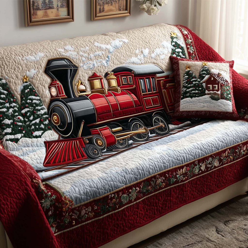 Holiday Express Quilted Sofa Cover