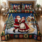 Santa Claus 3-Piece Quilted Bedding Set