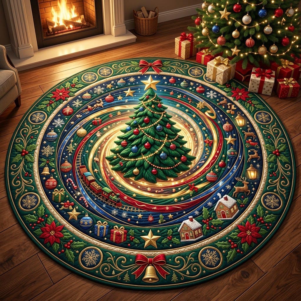 Christmas Quilted Round Mat