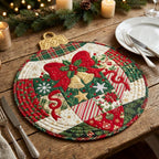 Merry Christmas Custom Shape Quilted Placemat