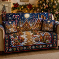 Winter Village Quilted Sofa Cover