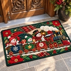 Snowman Train Doormat