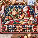 Santa Claus Joyful Holiday Merriment Quilted Sofa Cover