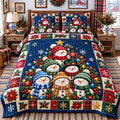 Frozen Forest Snow Sculpting Quilted Bedding Set