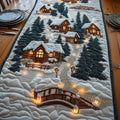 Snow Cabin Quilted Table Runner