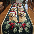 Festive Golden Retriever Quilted Table Runner