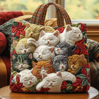 Kitty Nap Quilted Tote Bag
