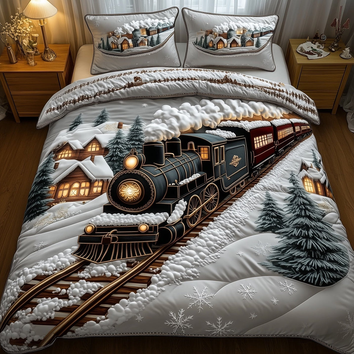 Winter Railway Duvet Cover Set