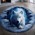 Ice Tunnel Watcher Quilted Round Mat
